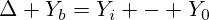 \Delta Y_b=Y_i - Y_0