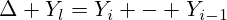 \Delta Y_l=Y_i - Y_{i-1}