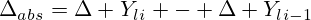 \Delta_{abs}=\Delta Y_l_i - \Delta Y_l_{i-1}