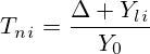 T_n_i=\frac{\Delta Y_l_i}{Y_0}